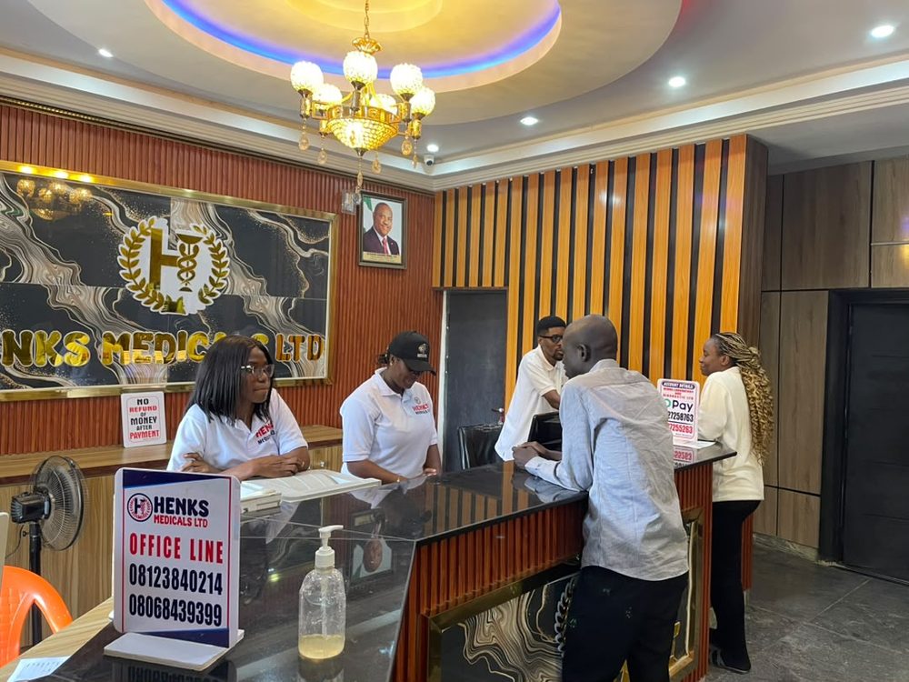Reception at Henks Medicals Ltd, Gaduwa District, Abuja