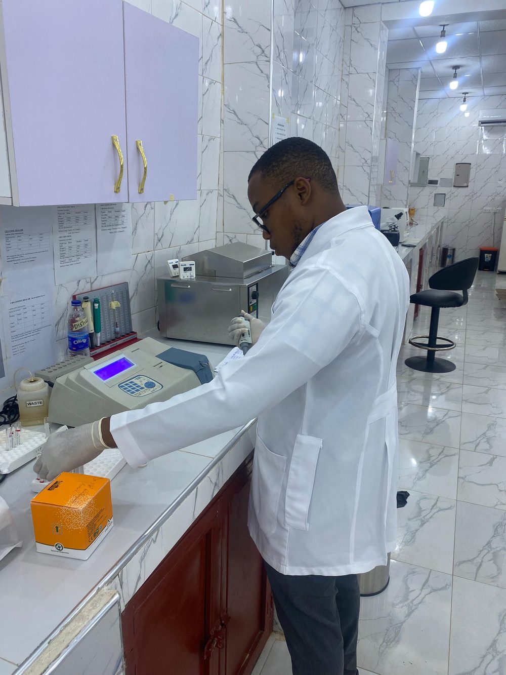 A Henks Medicals scientist at work in the laboratory
